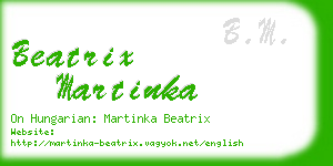 beatrix martinka business card